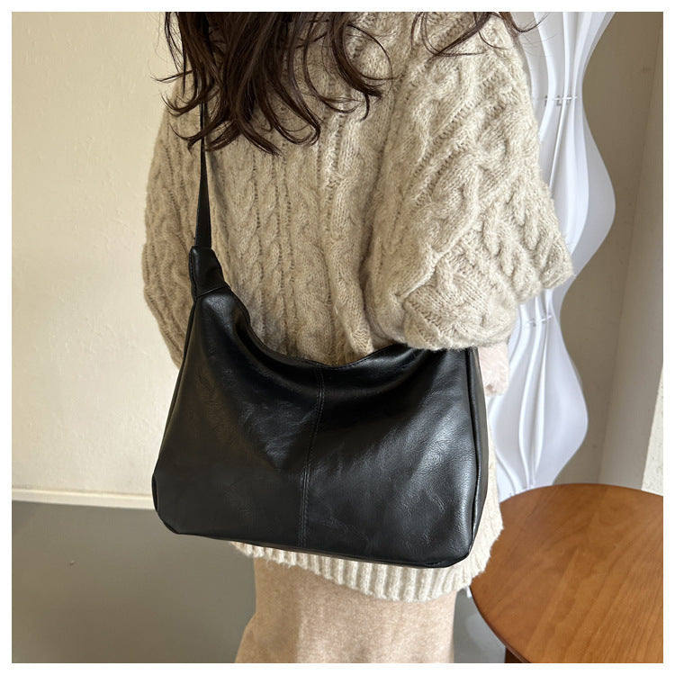 Women's Retro Tote Bag Trendy Niche Crossbody & Shoulder Bag for Commuting